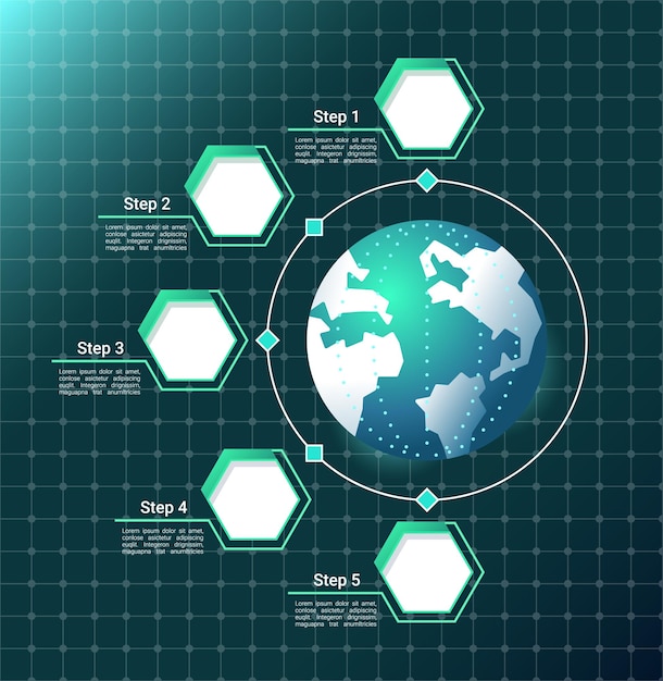 Modelo de design de gráfico infográfico de pesquisa de danos ecológicos