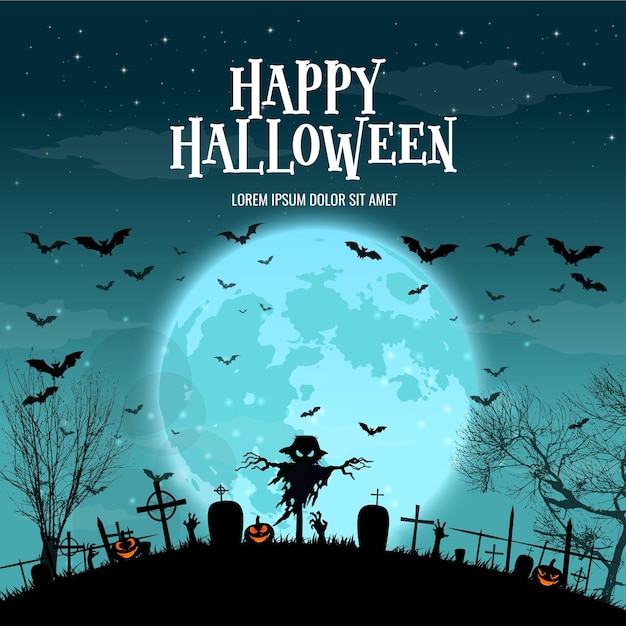 Modelo de design de Halloween vetorial gratuito