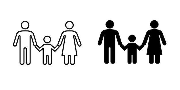Modelo de design de ícone de família