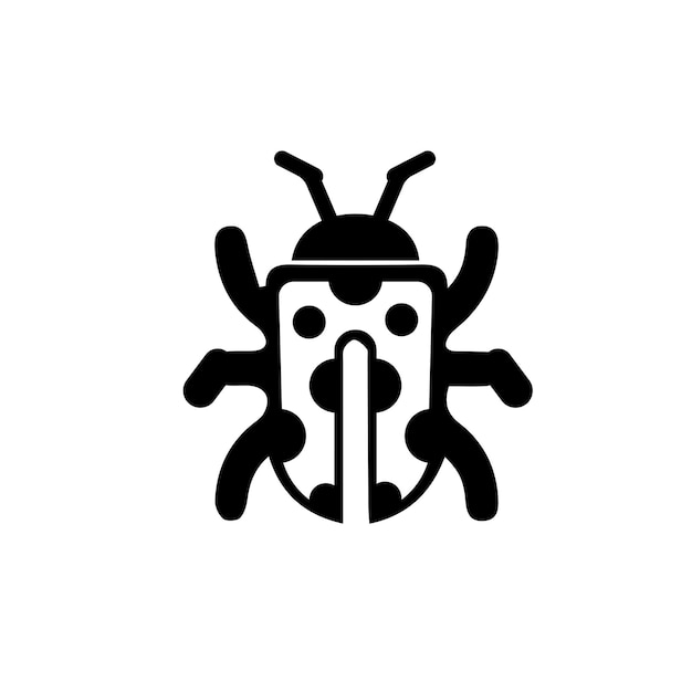 Modelo de design de ícone de ilustração vetorial de bug