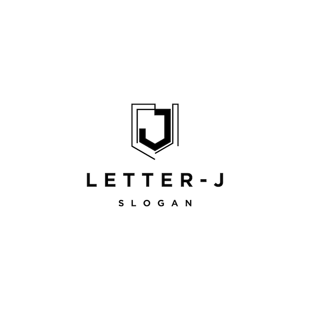 Vetor modelo de design de ícone de logotipo da letra j