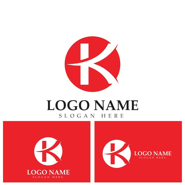 Modelo de design de ícone de logotipo da letra k