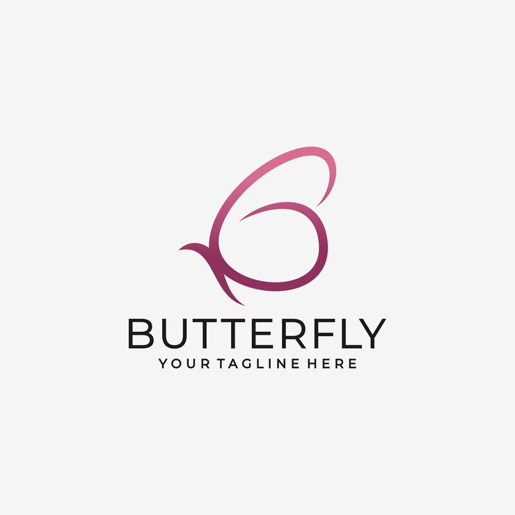 Vetor modelo de design de ícone de logotipo de borboleta