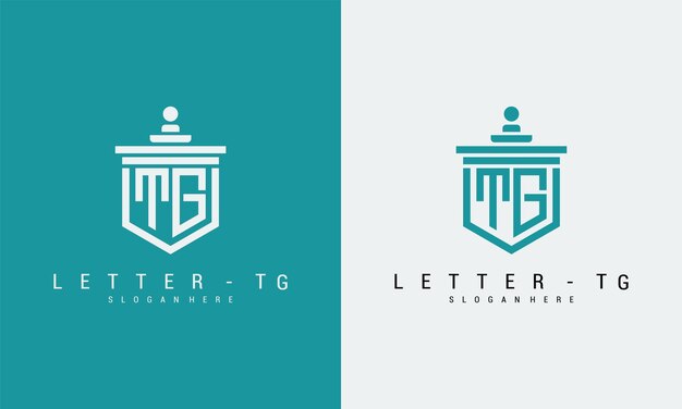 Modelo de design de ícone de logotipo de letra tg vetor premium vetor premium vetor premium