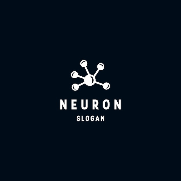 Modelo de design de ícone de logotipo de neurônio