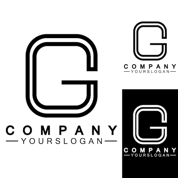 Modelo de design de ícone de logotipo letra g