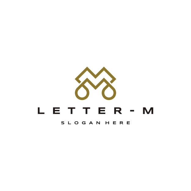 Vetor modelo de design de ícone de logotipo letra m