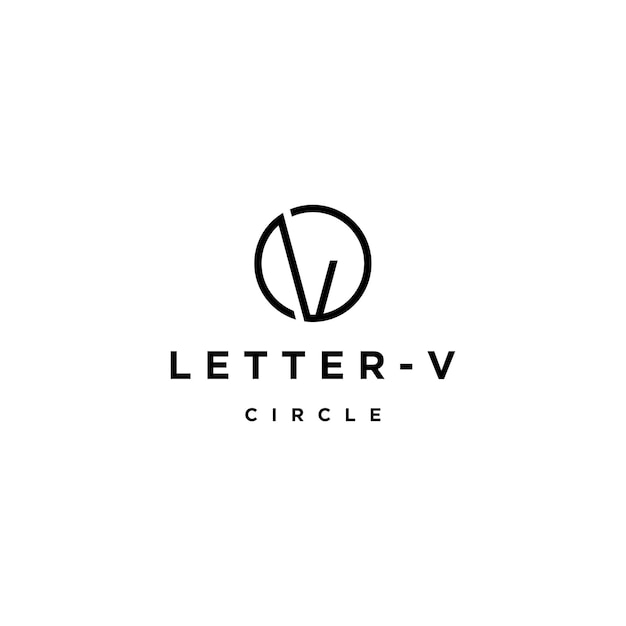 Vetor modelo de design de ícone de logotipo letra v