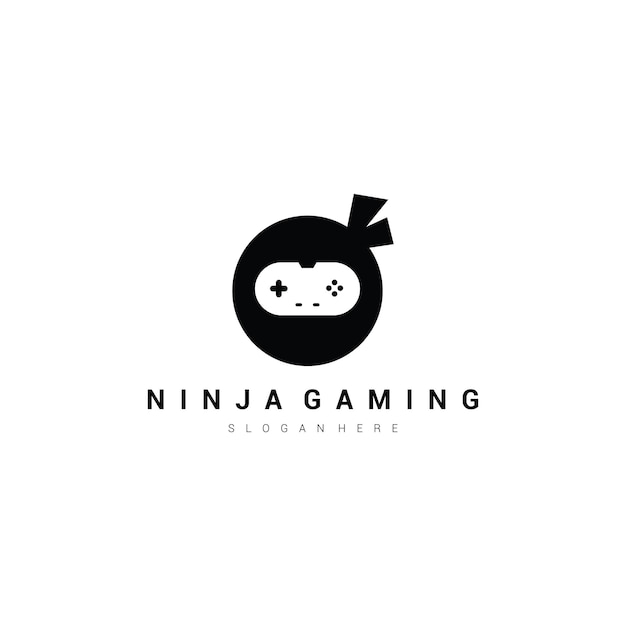 Vetor modelo de design de ícone de logotipo ninja de vetor premium vetor premium
