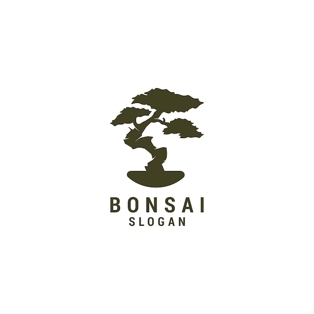 Modelo de design de ícone de logotipo printbonsai vetor premium de luxo