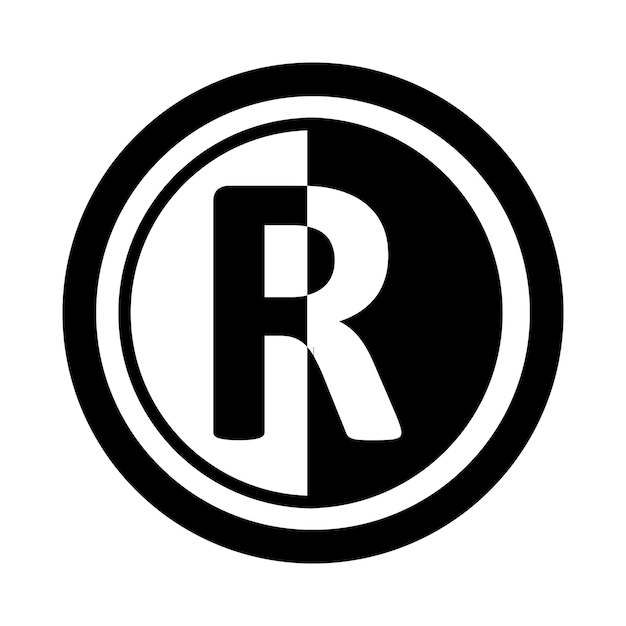 Modelo de design de ícone de logotipo registado