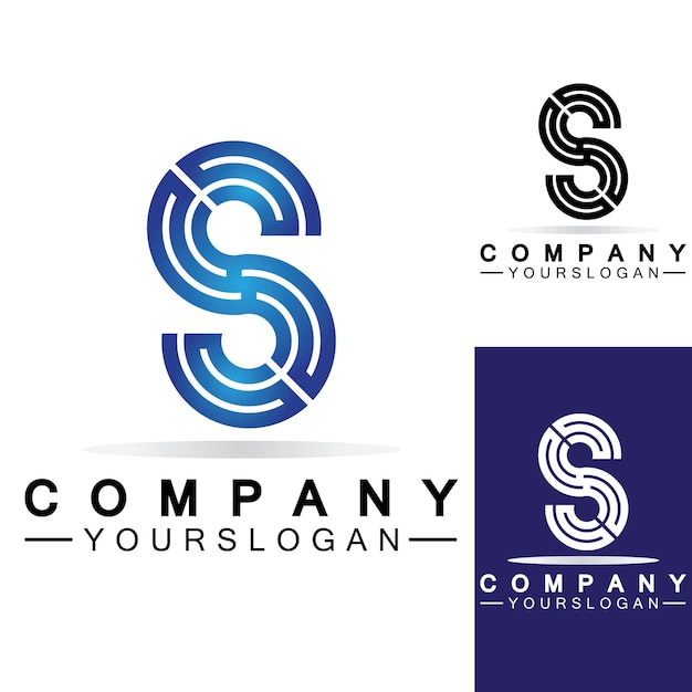 Modelo de design de ícone de logotipo S Logo Letter S