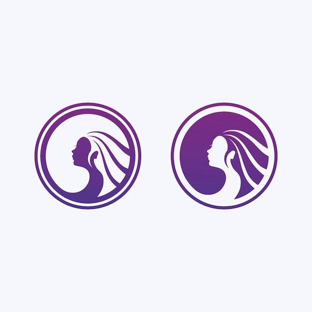 Vetor modelo de design de ícone de vetor de logotipo de salão de beleza e spa