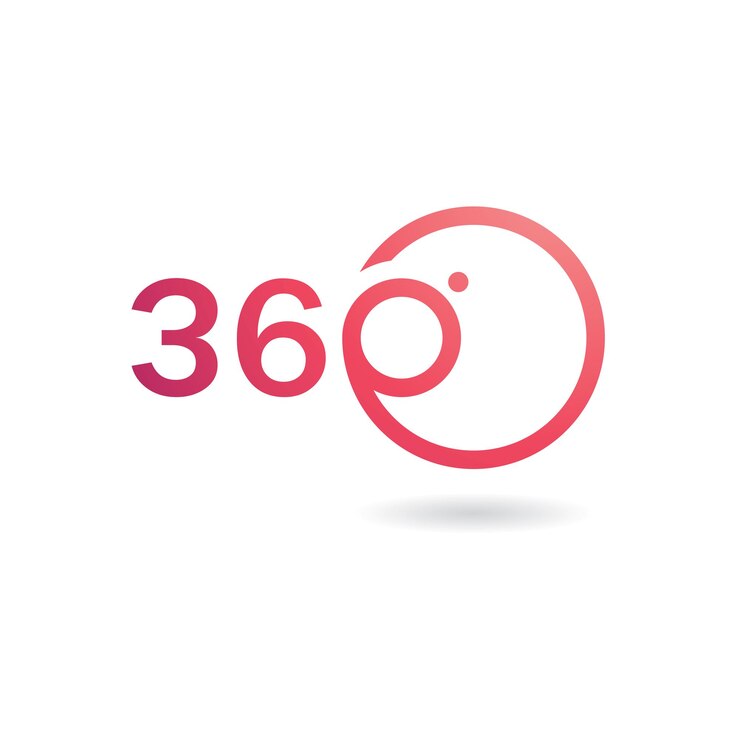 Vetor modelo de design de ícones vetoriais de 360 graus
