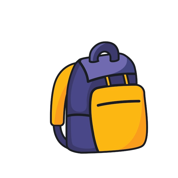 Modelo de design de ilustração de elemento vetorial de mochila