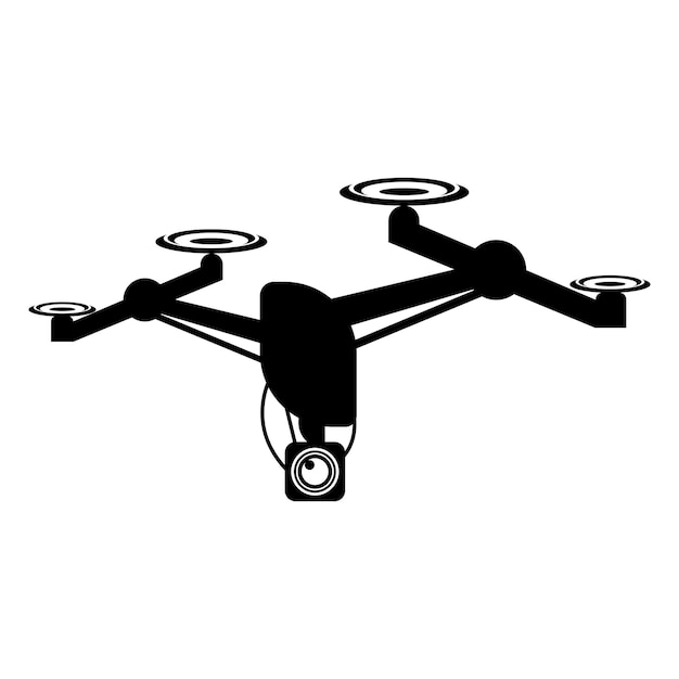 Vetor modelo de design de ilustração de ícone de logotipo de drones