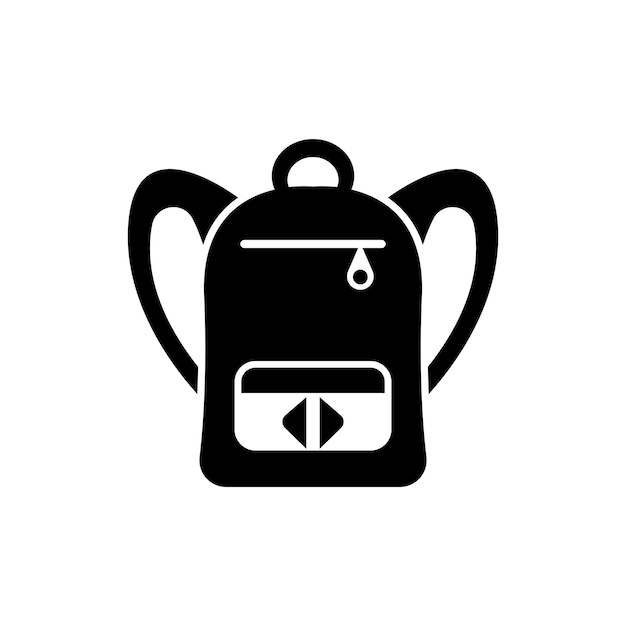 Modelo de design de ilustração de ícone de mochila simples