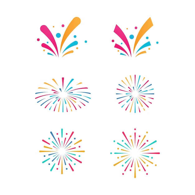 Fogo-de-artifício, Foguete, Ícone, Sobre, Branca, Fundo, Colorido, Desenho,  Vetorial, Ilustração Ilustraciones svg, vectoriales, clip art vectorizado  libre de derechos. Image 81140199