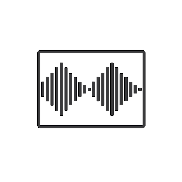 Vetor modelo de design de ilustração de vetor de onda sonora design de logotipo de onda de áudio