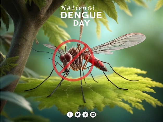 Vetor modelo de design de ilustração do dia mundial da dengue