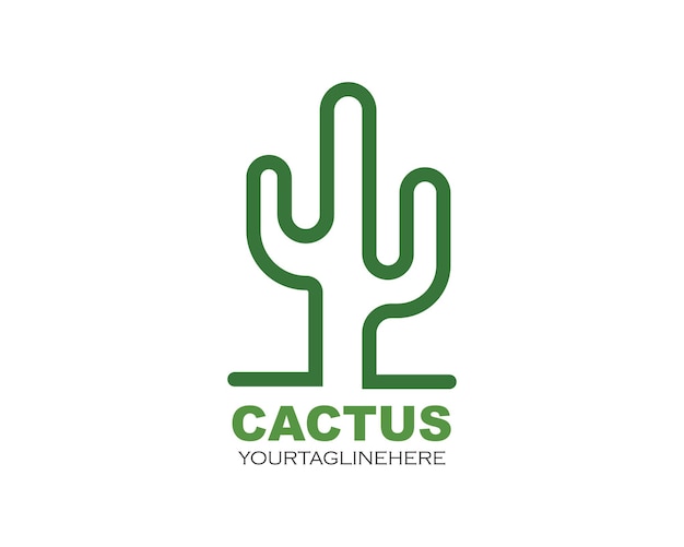 Um Desenho De Logotipo Simples De Um Cacto Ilustração Stock - Ilustração de  deserto, arte: 271890624