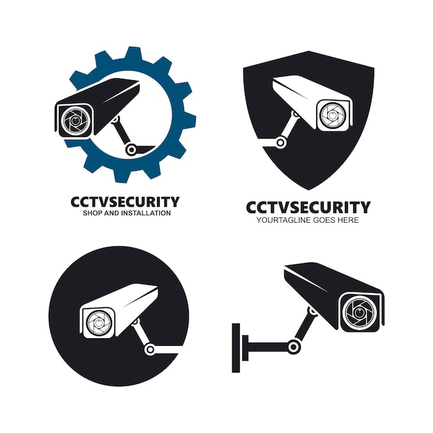 Modelo de design de ilustração vetorial de ícone de cctv