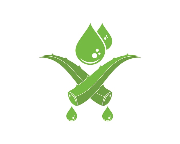 Modelo de design de ilustração vetorial de ícone de logotipo aloevera