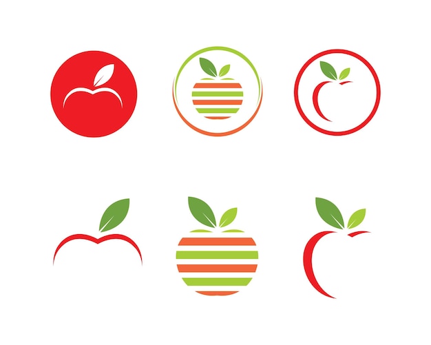 Modelo de design de ilustração vetorial de ícone de logotipo da apple