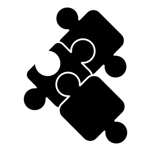 Modelo de design de ilustração vetorial de ícone de logotipo de quebra-cabeça