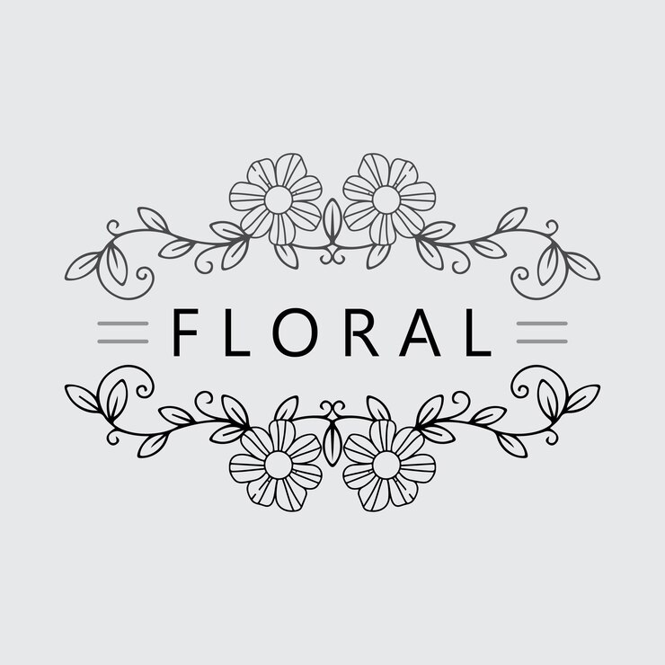 Vetor modelo de design de ilustração vetorial de logotipo de flor