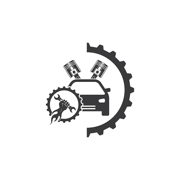 Modelo de design de ilustração vetorial de logotipo de ícone de reparo de carro