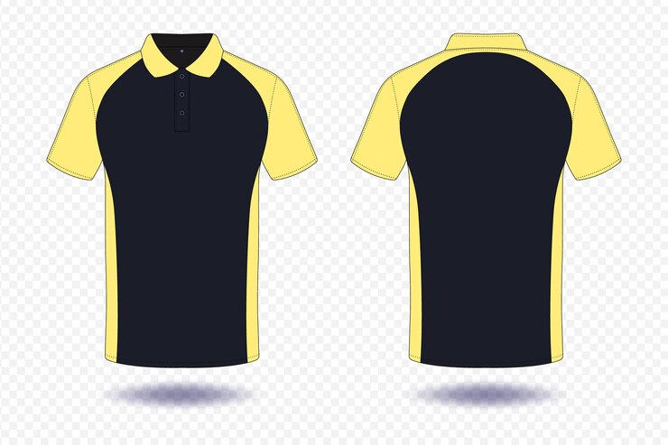 Vetor modelo de design de impressão de maquete de camisa dianteira e traseira