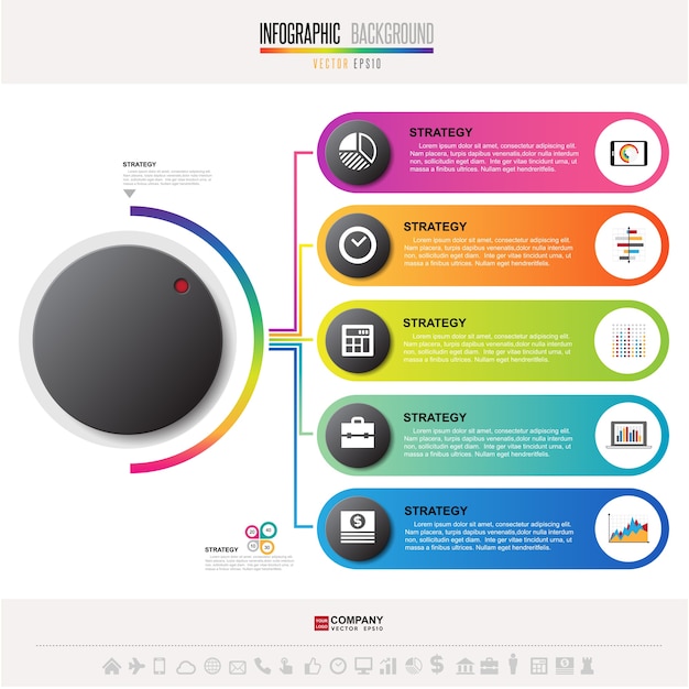 Modelo de design de infografia