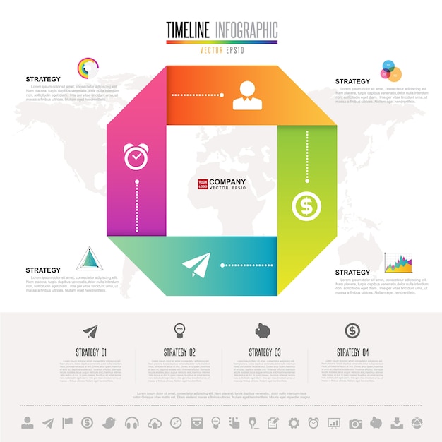 Modelo de design de infografia