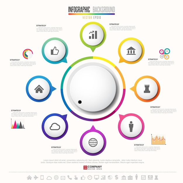 Modelo de design de infografia