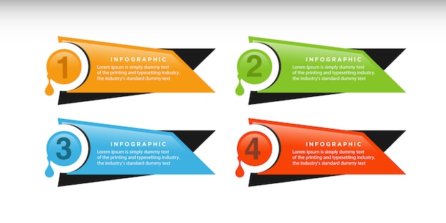 Modelo de design de infográfico de negócios com elementos de círculo conectados