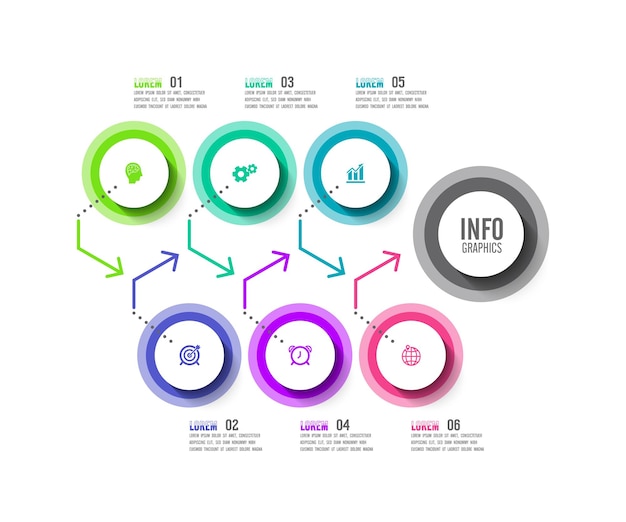 Modelo de design de infográfico de negócios para apresentação