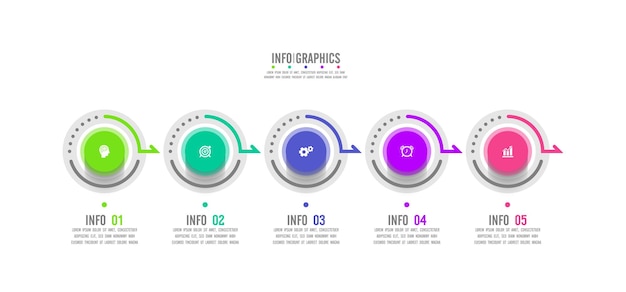 Modelo de design de infográfico de negócios para apresentação