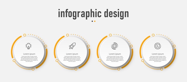 Modelo de design de infográfico de negócios para apresentação