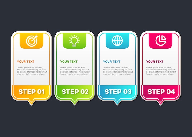 Modelo de design de infográfico de negócios