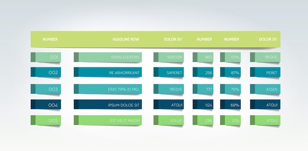 Vetor modelo de design de infográfico de planejador de guia de programação de mesa vetor grátis