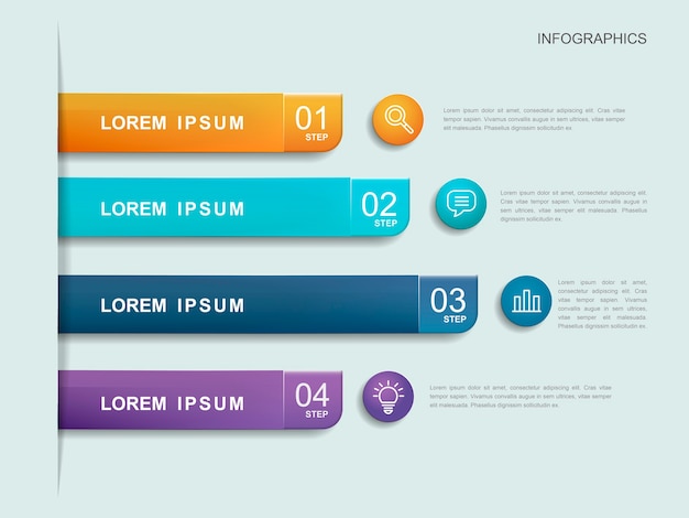 Modelo de design de infográfico de simplicidade com opções de banner