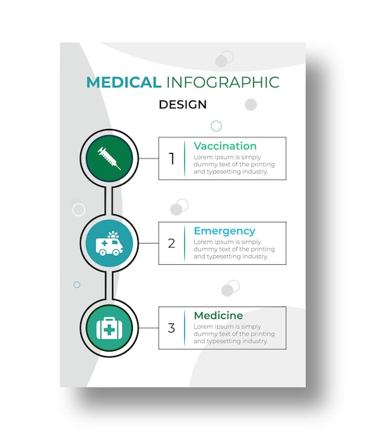 Modelo de design de infográfico médico.