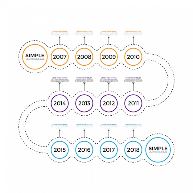 Modelo de design de infográfico mínima de linha fina.