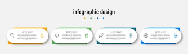 Modelo de design de infográficos de cronograma de etapas