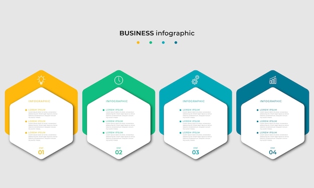 Modelo de design de infográficos de cronograma de etapas
