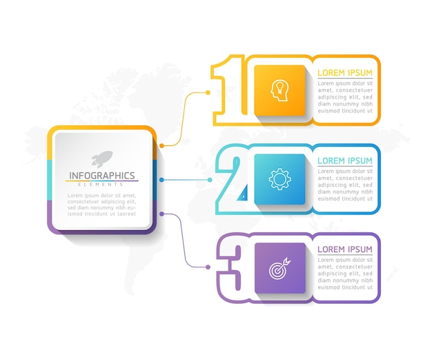 Modelo de design de infográficos de ilustração, informações de negócios, gráfico de apresentação