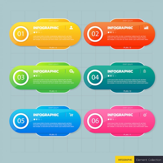 Modelo de design de infográficos de negócios