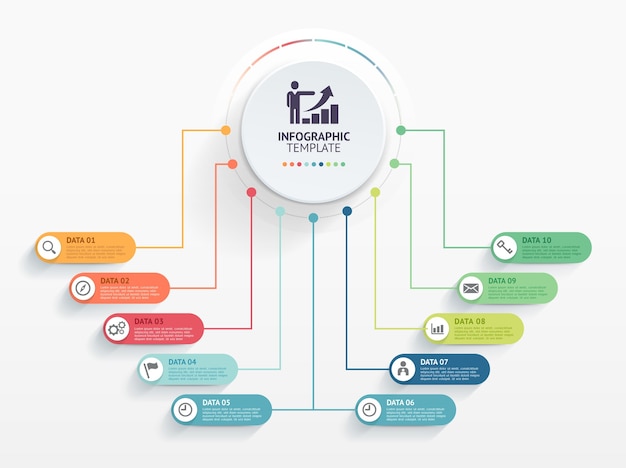 Modelo de design de infográficos modernos