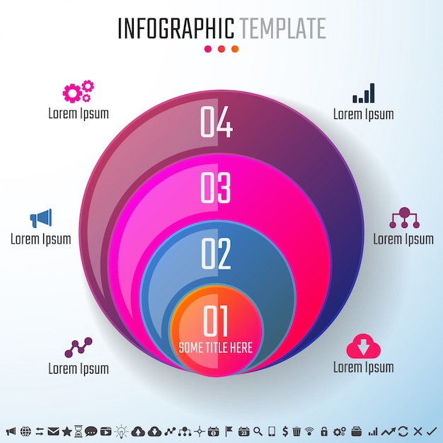 Vetor modelo de design de informação